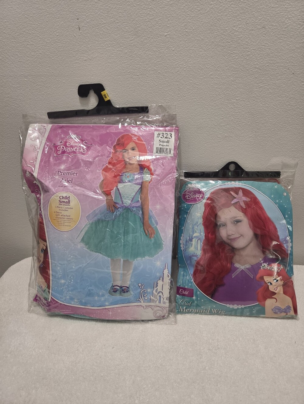 Disney Ariel Costume Premier-girls Little Mermaid Size Small With Red Wig